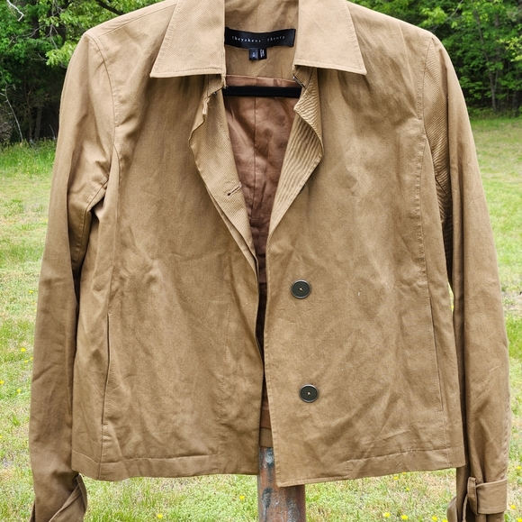Theyskens' Theory Cotton Linen Brown Jacket 0 - Picture 7 of 11